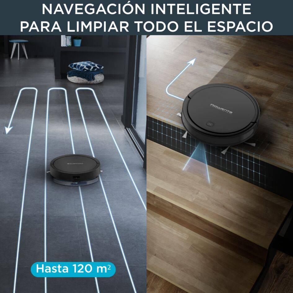 X-Plorer Serie 50 de Rowenta, navegación inteligente, acción 4 en 1, mopa Aqua Force, modelo Animal Care, compatible con asistente de voz y wifi, app gratuita para móviles
