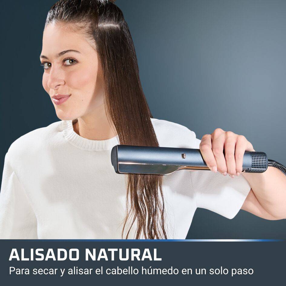 Air KeraStraight Ultimate Experience de Rowenta, 3 En 1 Plancha Secador, Seca y Alisa al Mismo Tiempo, Tecnología Air Keratin