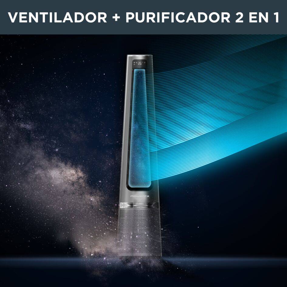 Eclipse 2 en 1, Purificador + Ventilador, 2 en 1, 12 velocidades