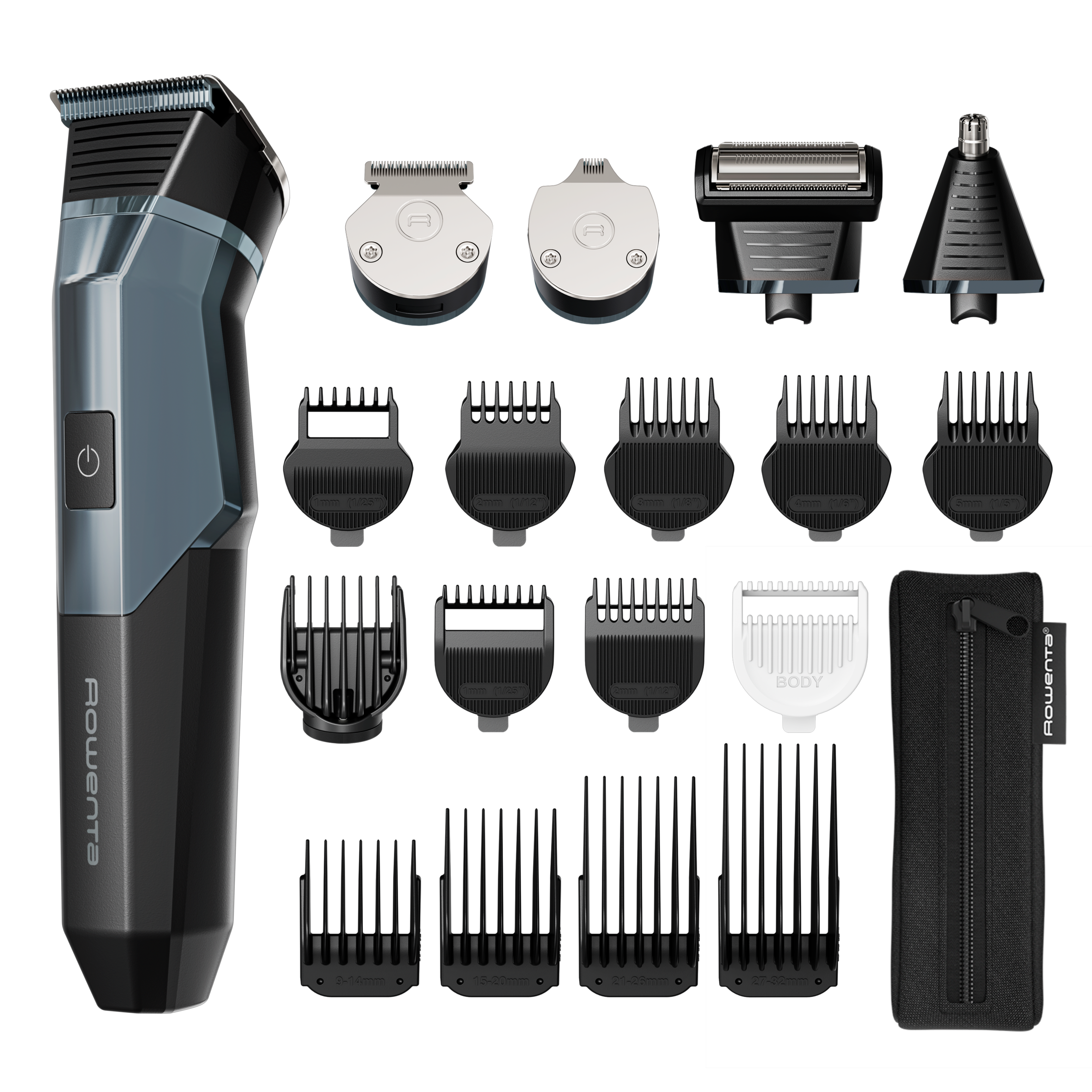 X-Series 900 de Rowenta, Recortadora todo en uno para hombre, Cuchillas con Revestimiento de Titanio, 360 min, 19 accesorios
