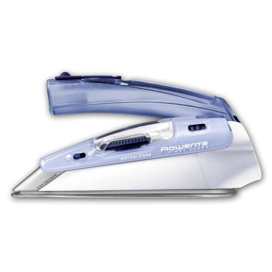 First Class Plancha de Vapor de Rowenta, Doble Voltaje, Compacta, Con Asa Plegable y Bolsa de Viaje, Ideal para Viajes Internacionales
