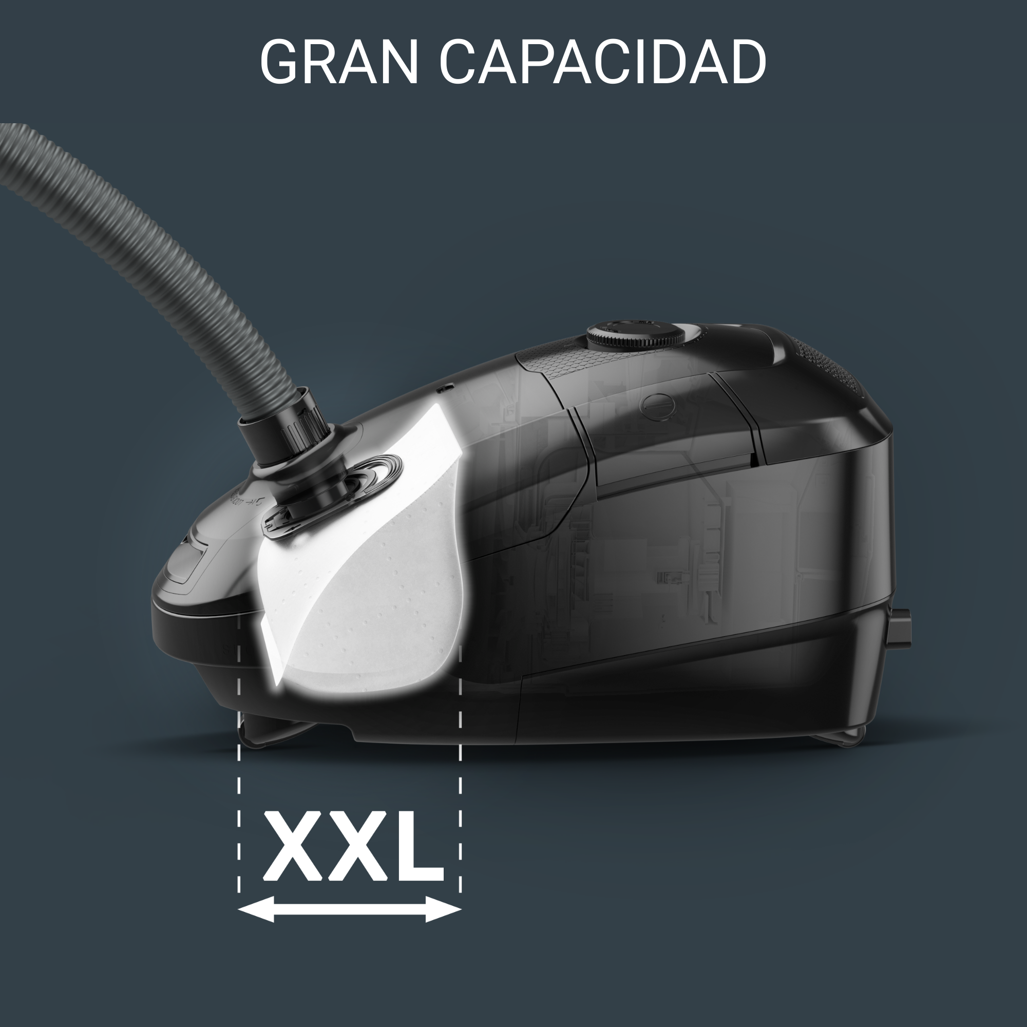 Power XXL, Aspiradora con bolsa, Bajo consumo, Kit para parqué