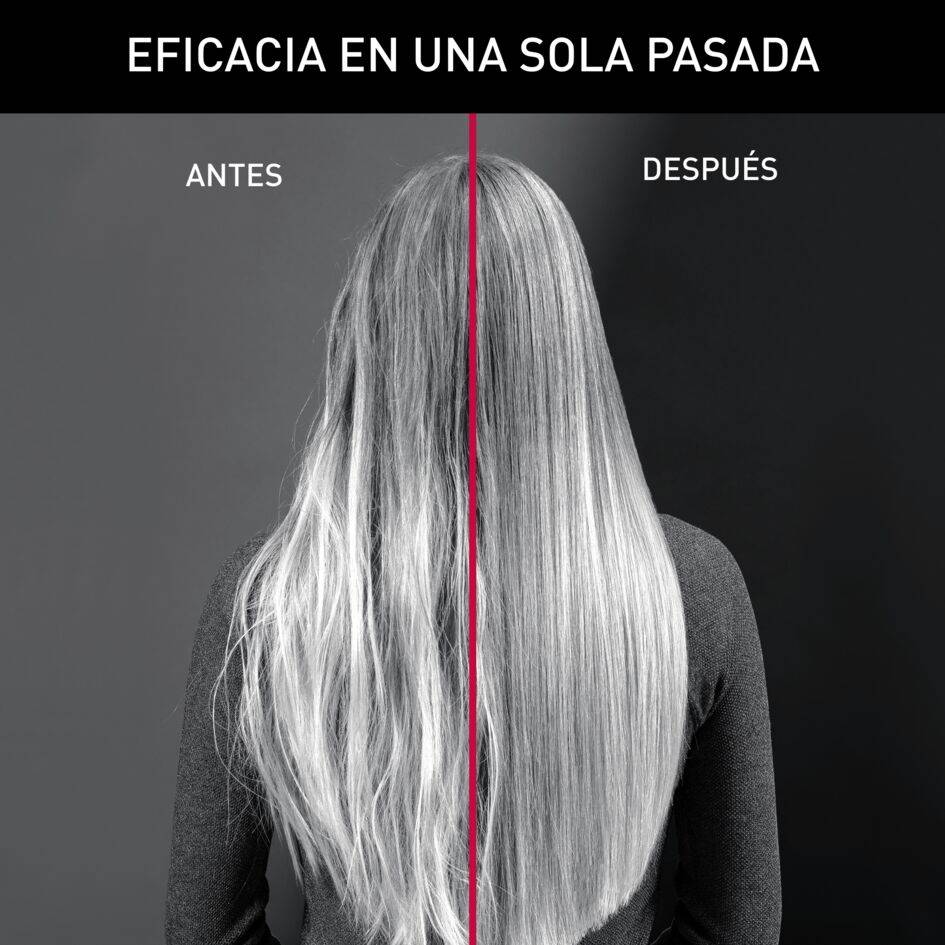 Optiliss Karl Lagerfeld, Plancha de pelo, Revestimiento Keratin & Glow, Liss & Curl