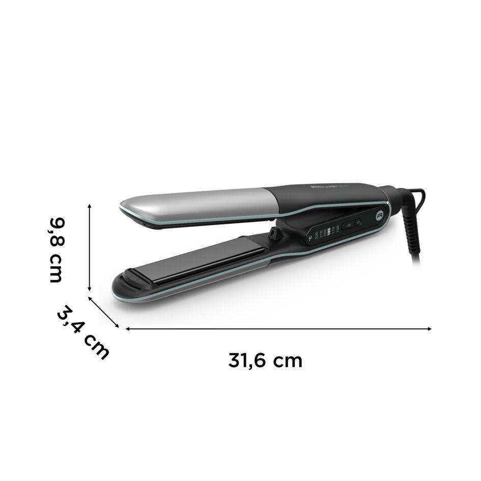 Thermostyle de Rowenta, plancha y rizador de pelo, 2 en 1, Revestimiento de Titanio, 150 a 230&nbsp;°C