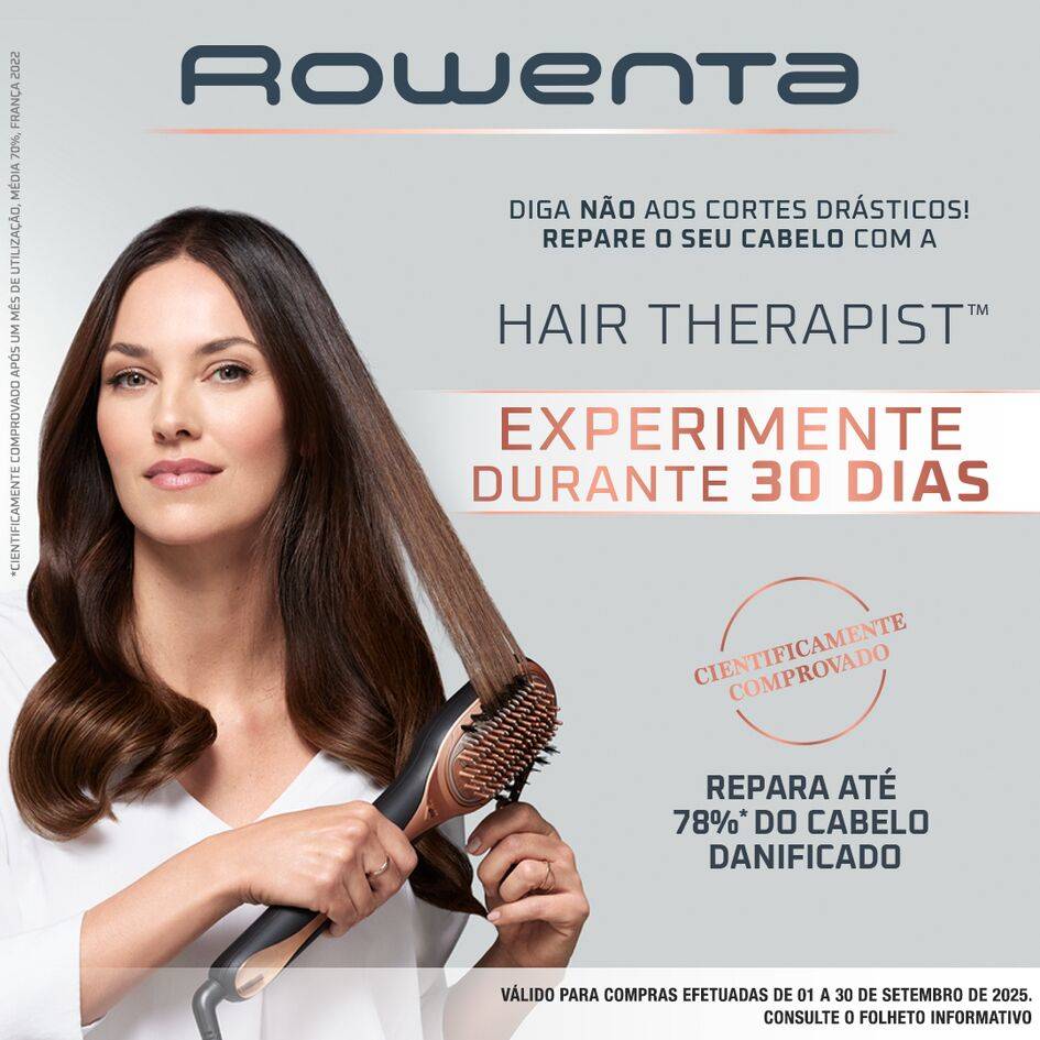 Hair Therapist™, Cepillo reparador del cabello, Tecnología Thermal Care, Negro