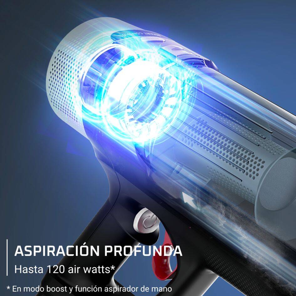 X-Force Flex 10.80 de Rowenta, Aspiradora Sin Cable, Limpieza Profunda, 120 AW, con LEDs azules, Modelo para Alérgicos