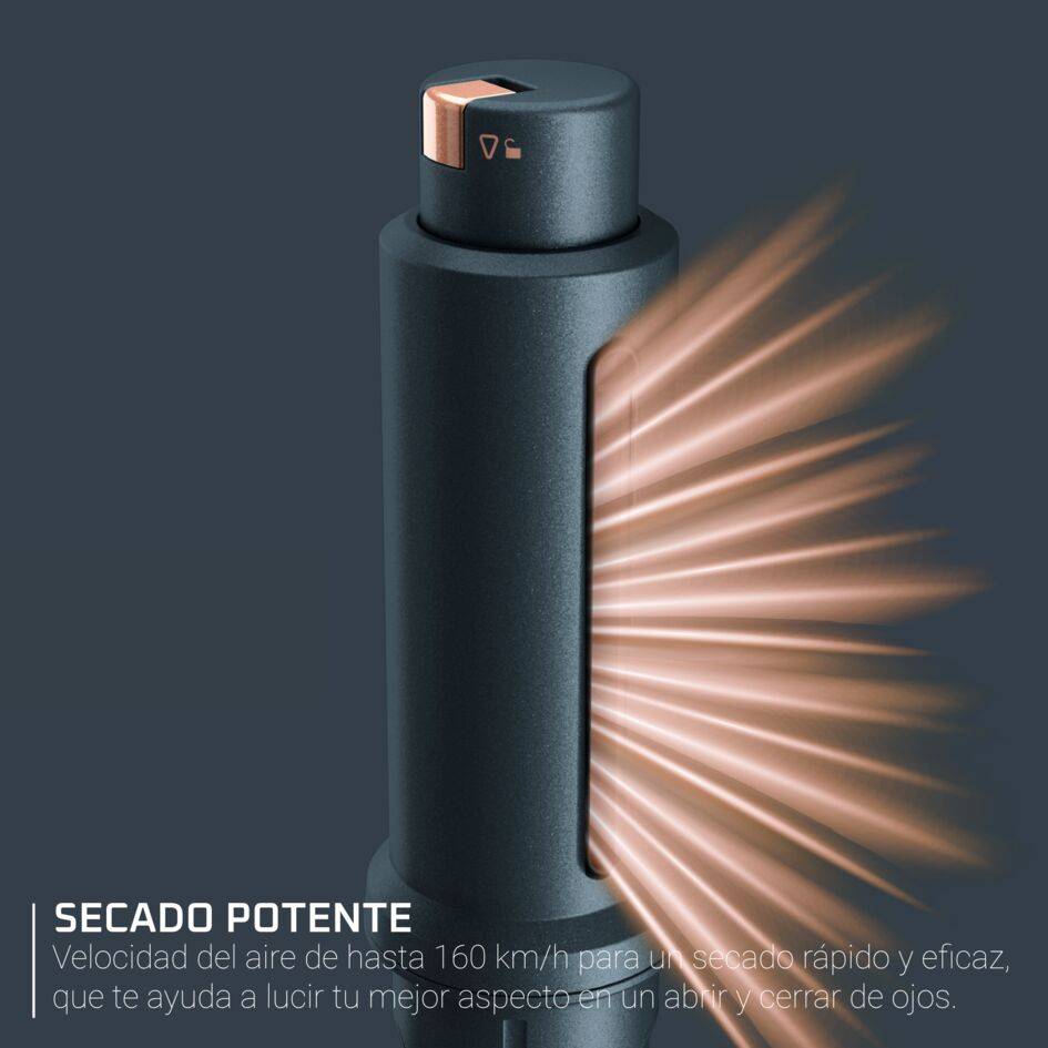 Air Rotate de Rowenta, Cepillo de aire caliente giratorio, Cerdas naturales, Motor de alta velocidad, 160 km/h