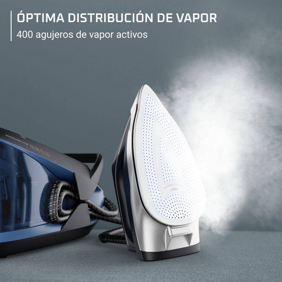 Turbosteam, Centro de planchado, 6,5 bares, Golpe de 350 g/min, 1,7 L, Azul