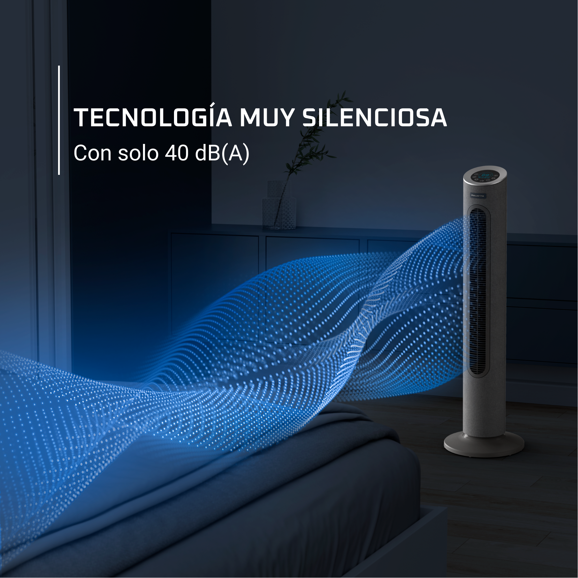 Eole Home, Ventilador de torre, potente, silencioso y con un menor consumo energético