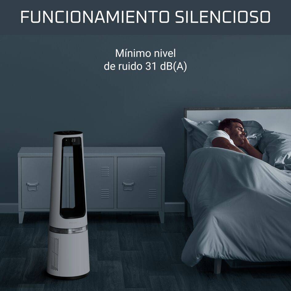 Eclipse 3 en 1, Purificador, ventilador y calefactor, Blanco