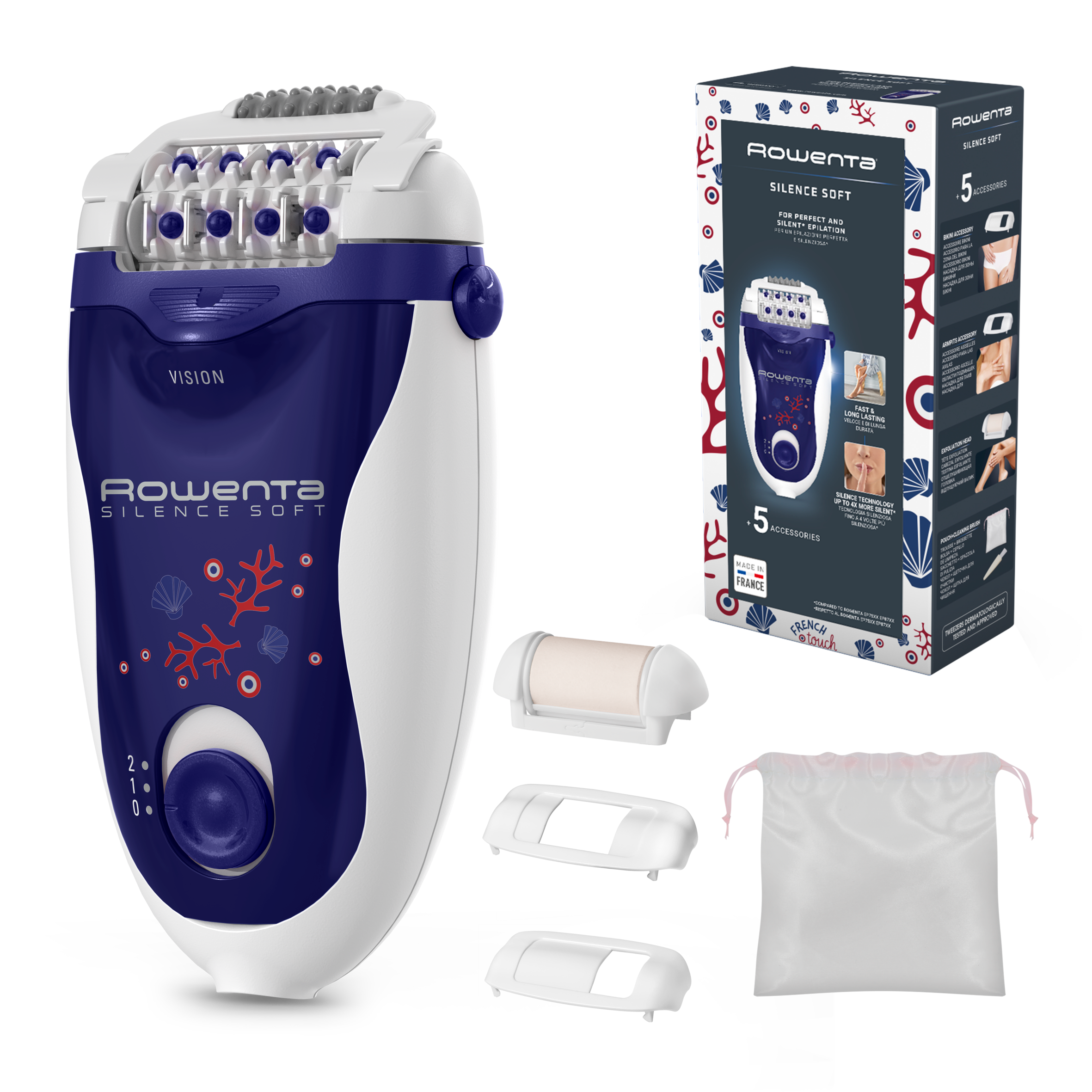 Silence Soft Epilator, Depiladora corporal, Función visión, Eficiencia multiángulo