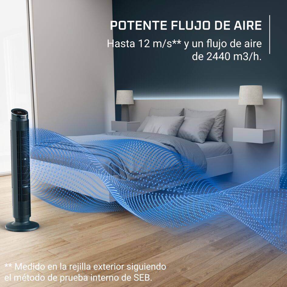 Eole Silence Force, Ventilador de torre, Difusor de aromas, Refrigeración Potente, 20 dB(A)