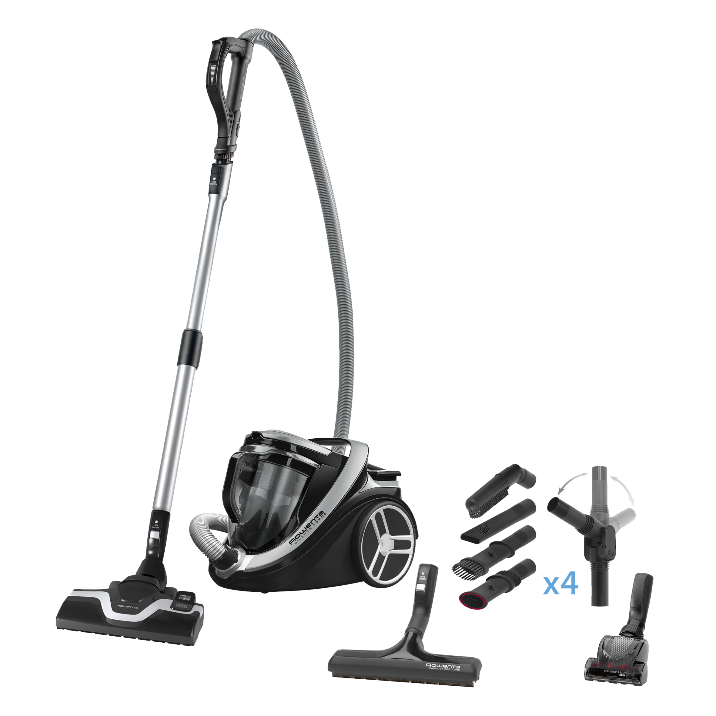 Silence Force Cyclonic gris y negra, aspiradora sin bolsa, Home & Car 