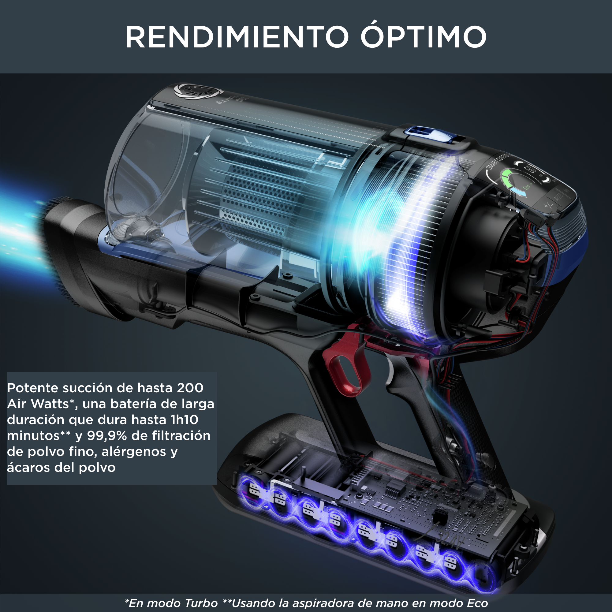 X-Force Flex 14.60 Aqua, Aspiradora sin cable,  Potente succión hasta 200 Watts de aire,  Sistema Flex