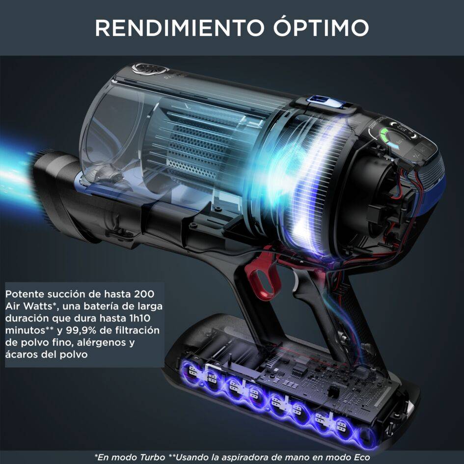 X-Force Flex 14.60 Aqua, Aspiradora sin cable, Potente succión hasta 200 Watts de aire, Sistema Flex
