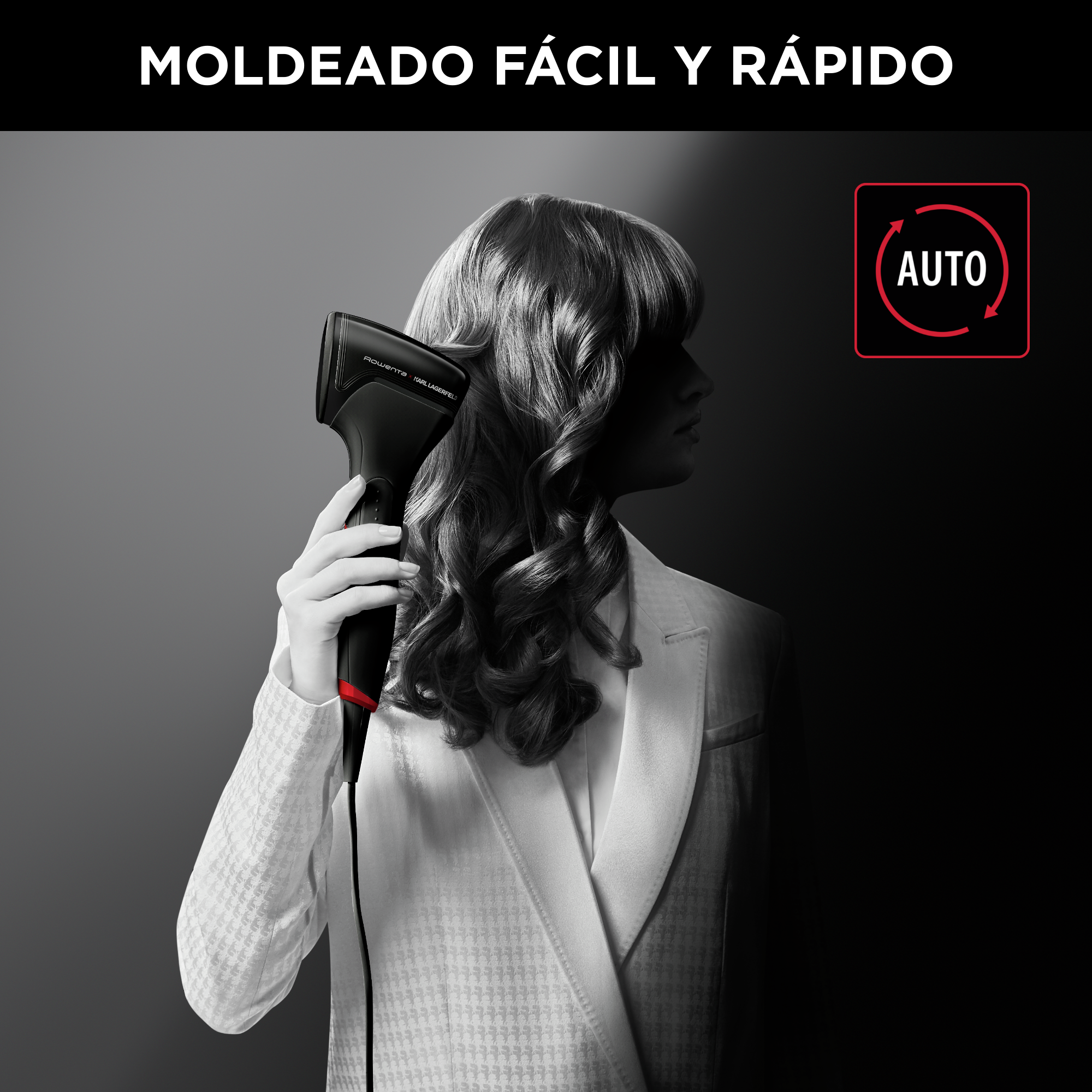 So Curls Karl Lagerfeld, Rizador automático, Efecto antiencrespamiento, Ajustes personalizados