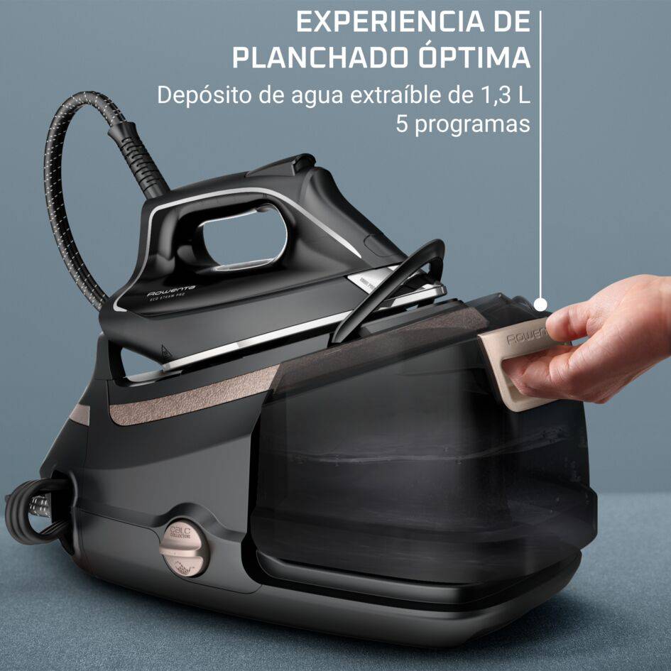 Eco Steam Pro, Centro de planchado, 8 bares, golpe de 580 g/min, modo Eco