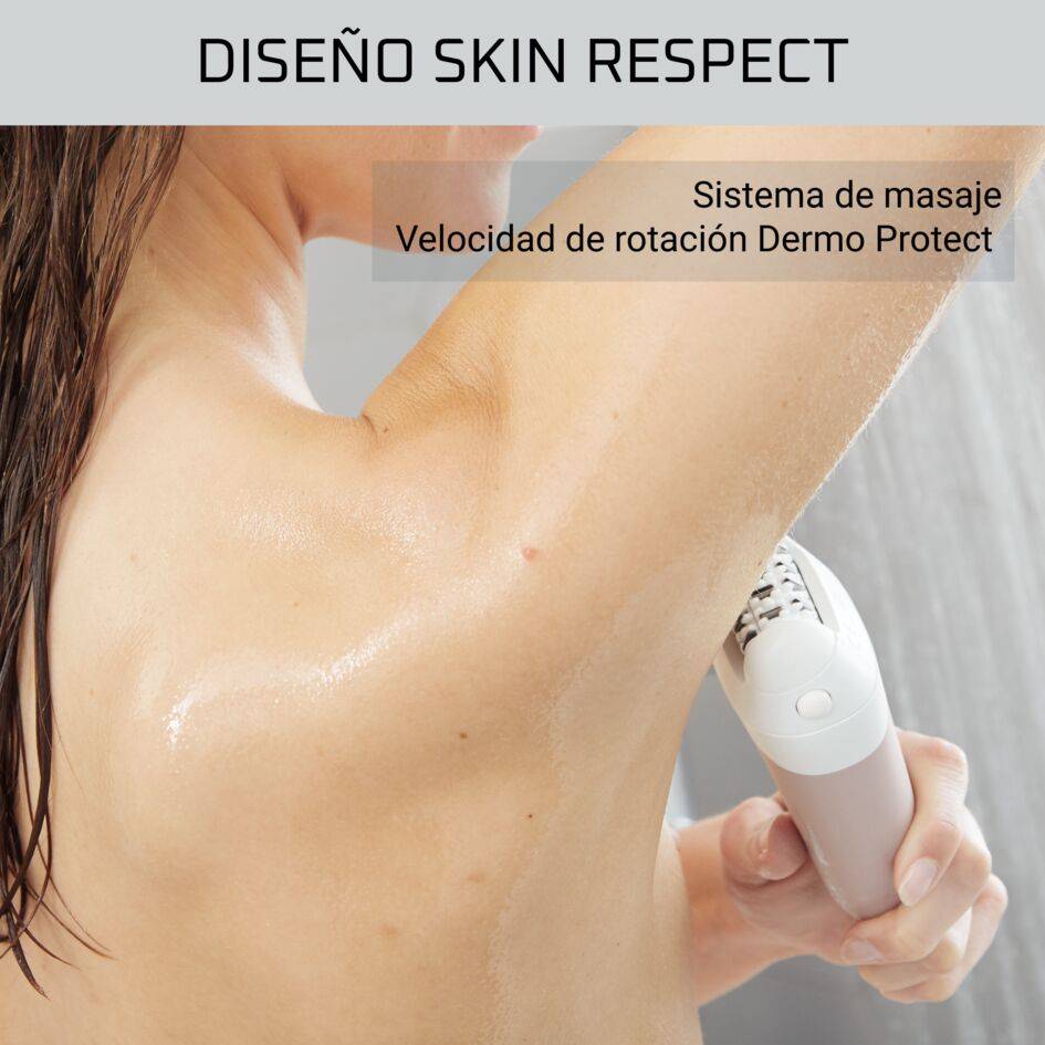 Aquasoft Wet&Dry, Depiladora, 100 % a prueba de agua, Antiirritación, 6 accesorios
