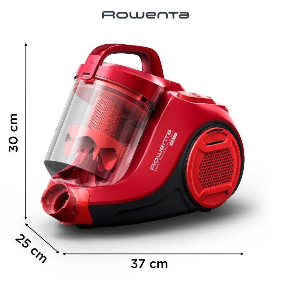 Swift Power Cyclonic, Aspiradora sin bolsa, 900 W, 1,2 L, Classic Kit, Roja
