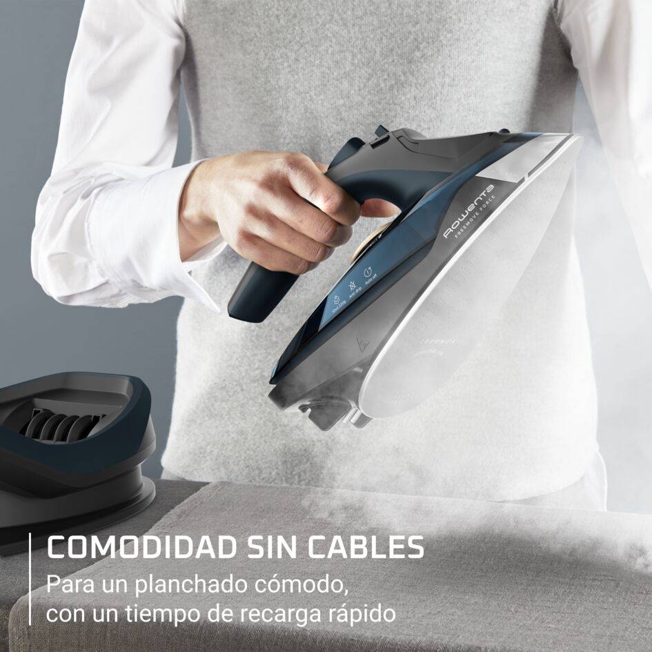 Freemove Force, Plancha de Vapor Sin Cable, 2600 W, Golpe de Vapor 220 g/m, Azul y Negra