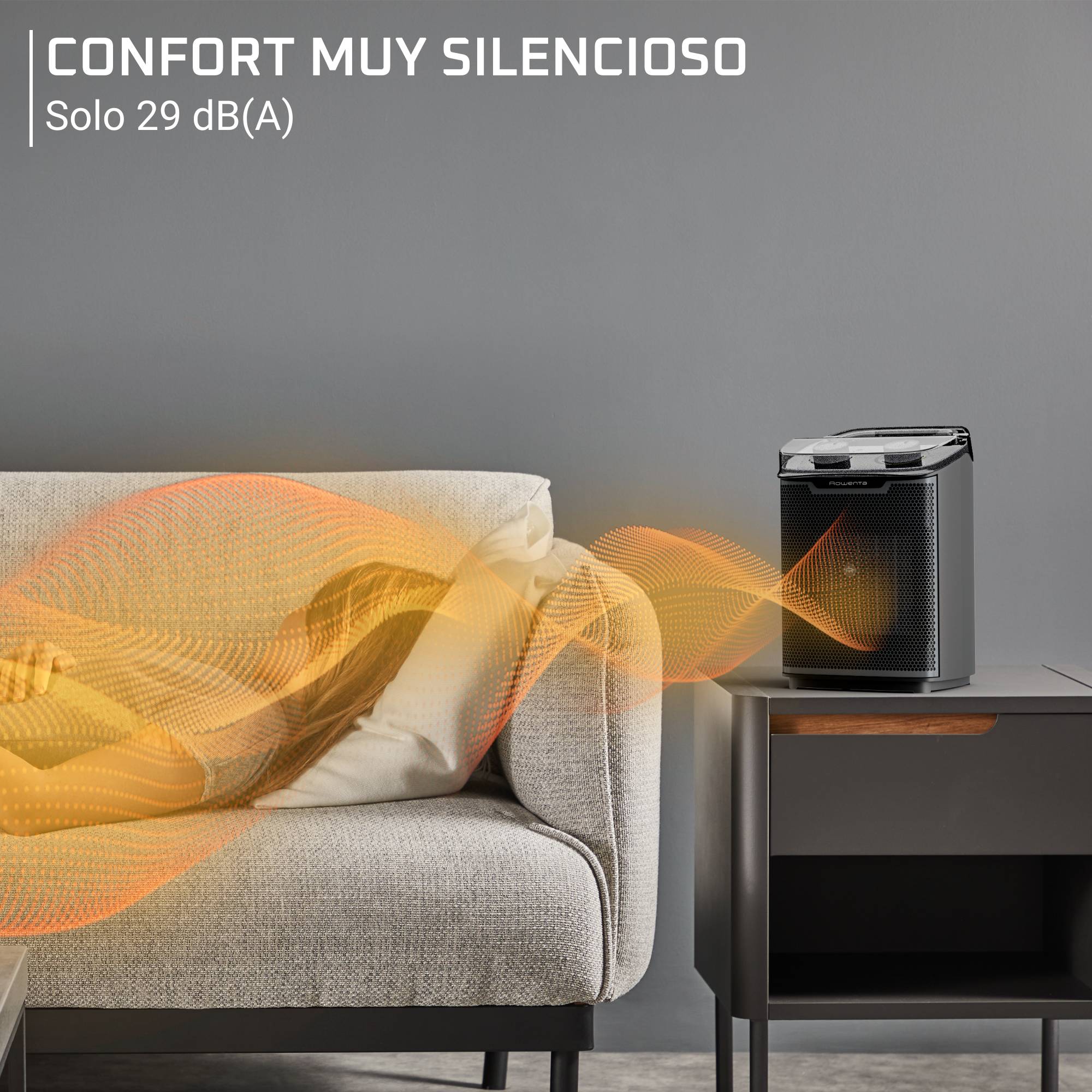Intense Comfort + Aqua de Rowenta, Calefactor seguro para el baño, Silencioso, 2000 W
