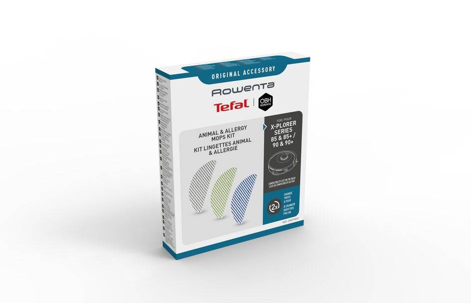 KIT DE 3 MOPAS DE MICROFIBRAS ESPECÍFICAS PARA ANIMALES Y ALÉRGENOS ZR879A01 PARA LAS SERIES X-PLORER 85, 85+, 90, 90+