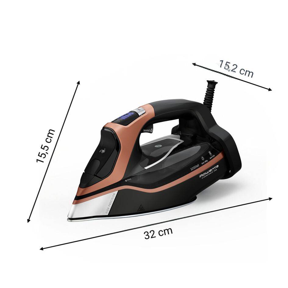Steamforce Pro, Plancha de Vapor, 3200 W, Cómodo, Pantalla inteligente con 5 preajustes