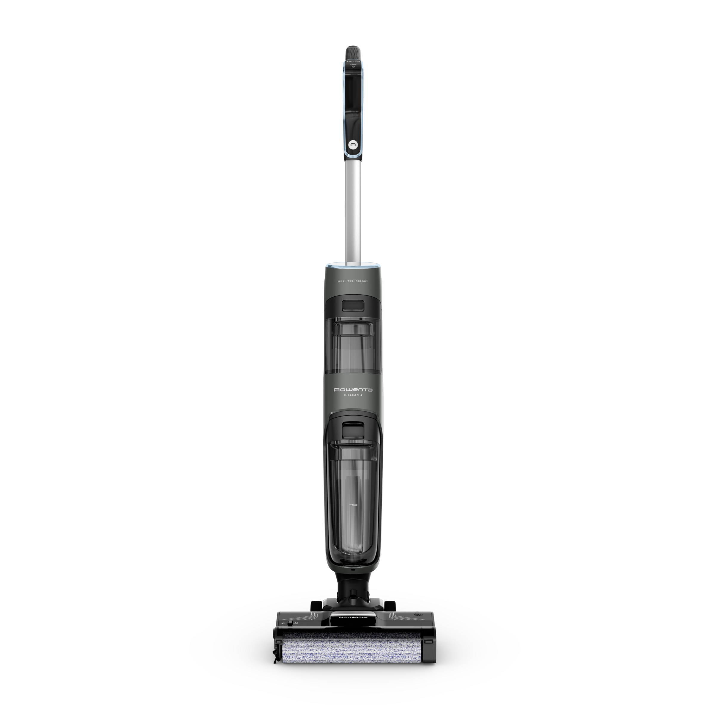 X-Clean 4 de Rowenta, Fregona Eléctrica Sin Cable, 2 en 1 Aspira y Friega a la vez, 200 W, Pantalla De Control Inteligente, 10kPA, Ajuste Automático De Limpieza: Eco, Auto Y Max