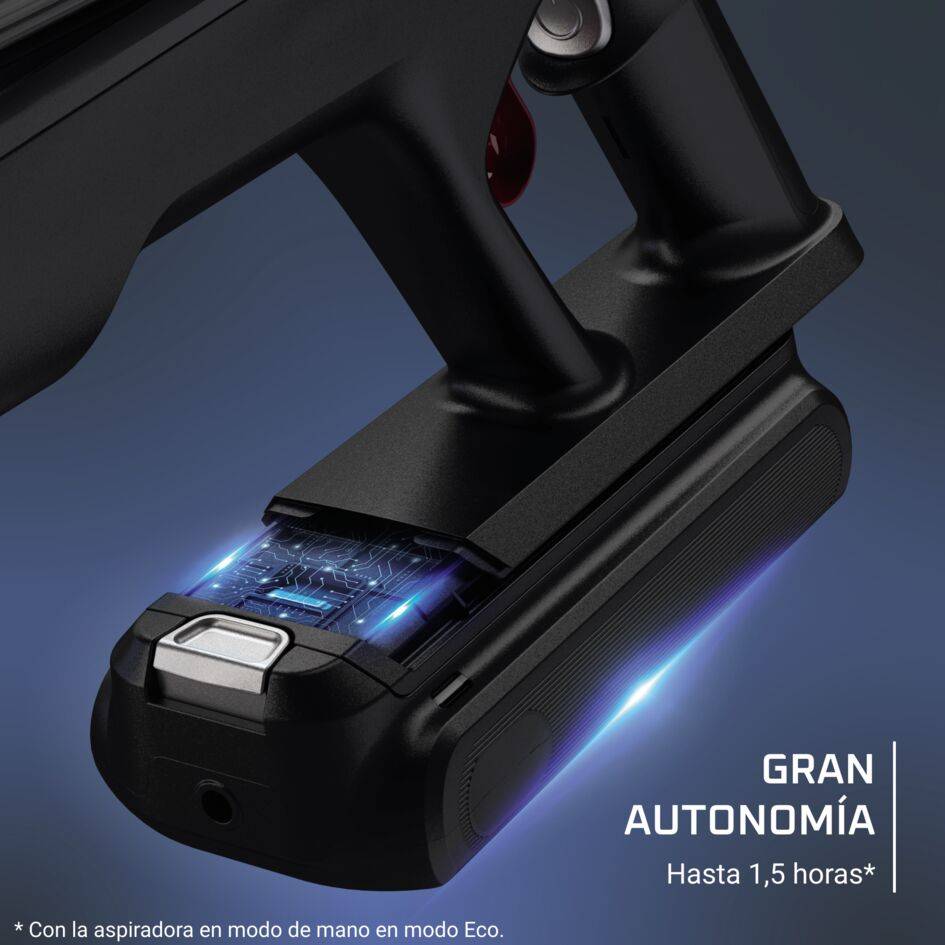 X-Force Flex 14.80 de Rowenta, Aspiradora escoba sin cable, Hasta 240&nbsp;airwatts, Autonomía de larga duración de 1&nbsp;h y 30&nbsp;min, Cabezal Aqua con tecnología Aerospin