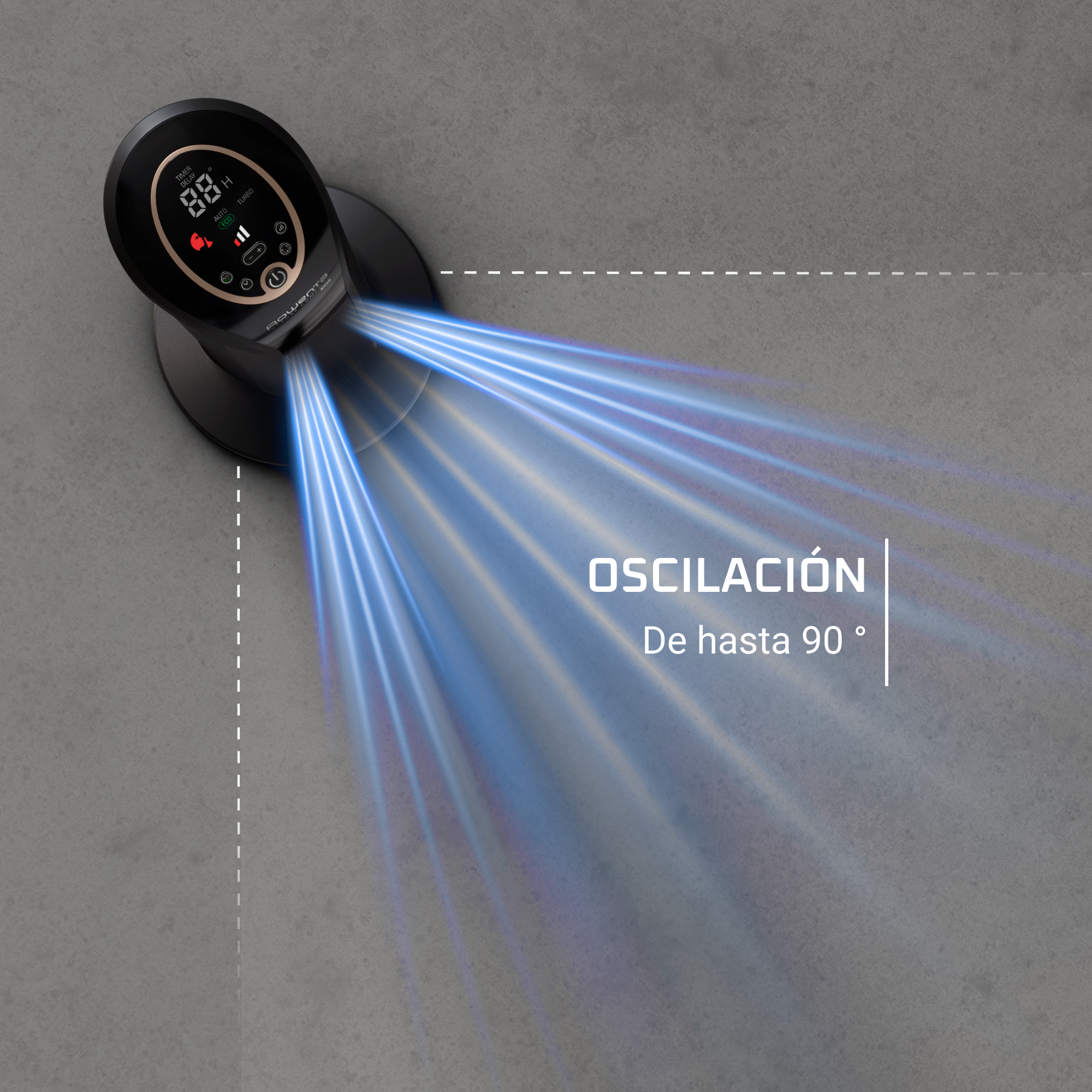 Intense Comfort Hot, Calefactor cerámico de torre, 42 dB(A), Modo Eco