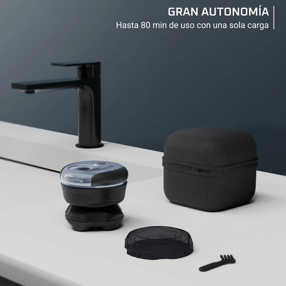 Afeitadora de Cabeza Barber Experience 5 cabezales con cuchillas de recubrimiento de titanio, apura hasta 0,1 mm, autonomía de 80 min, resistente al agua, cuchillas flexibles, neceser de viaje