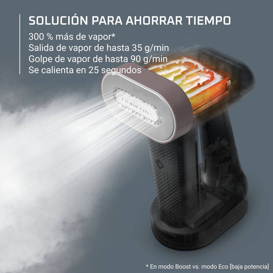 Pure Force de Rowenta, Plancha vertical, 2 en 1, uso vertical/horizontal, 4 potencias de vapor y modo Boost, Gran Autonomía