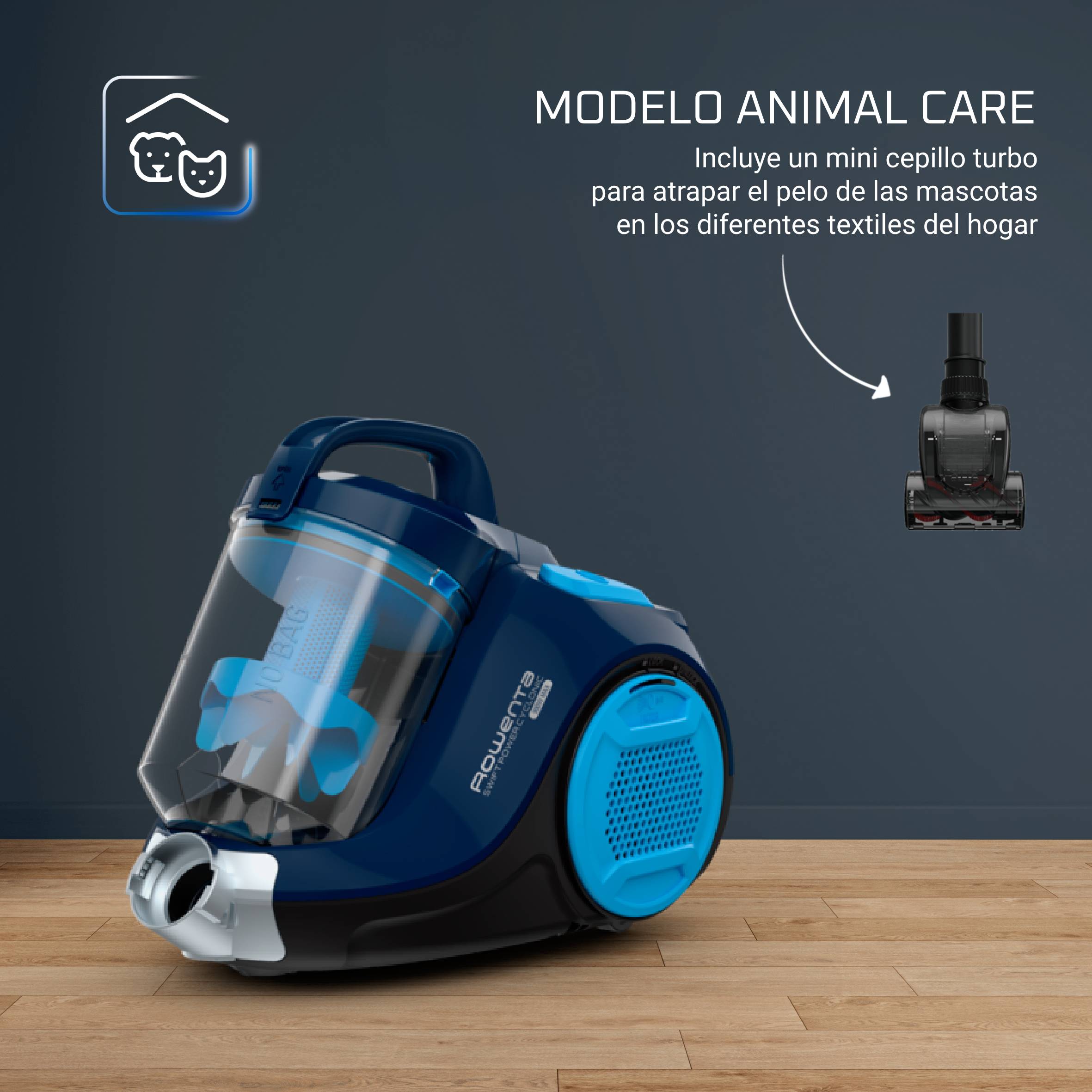 Swift Power Cyclonic, Aspiradora sin bolsa,  Animal Care