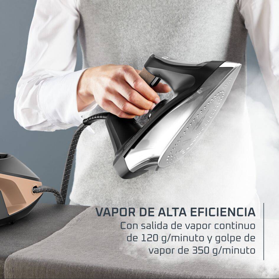 Force Pro 350 de Rowenta, Centro de Planchado, 2400 W, 120 g/min de vapor, golpe de 350 g/min, 6,5 bar