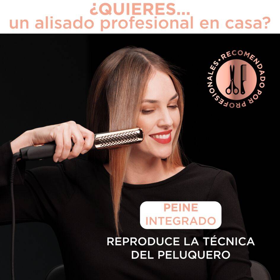 Inimitable Ultimate Experience, Plancha de pelo, Peine integrado, Deslizamiento excepcional, Alisa y moldea
