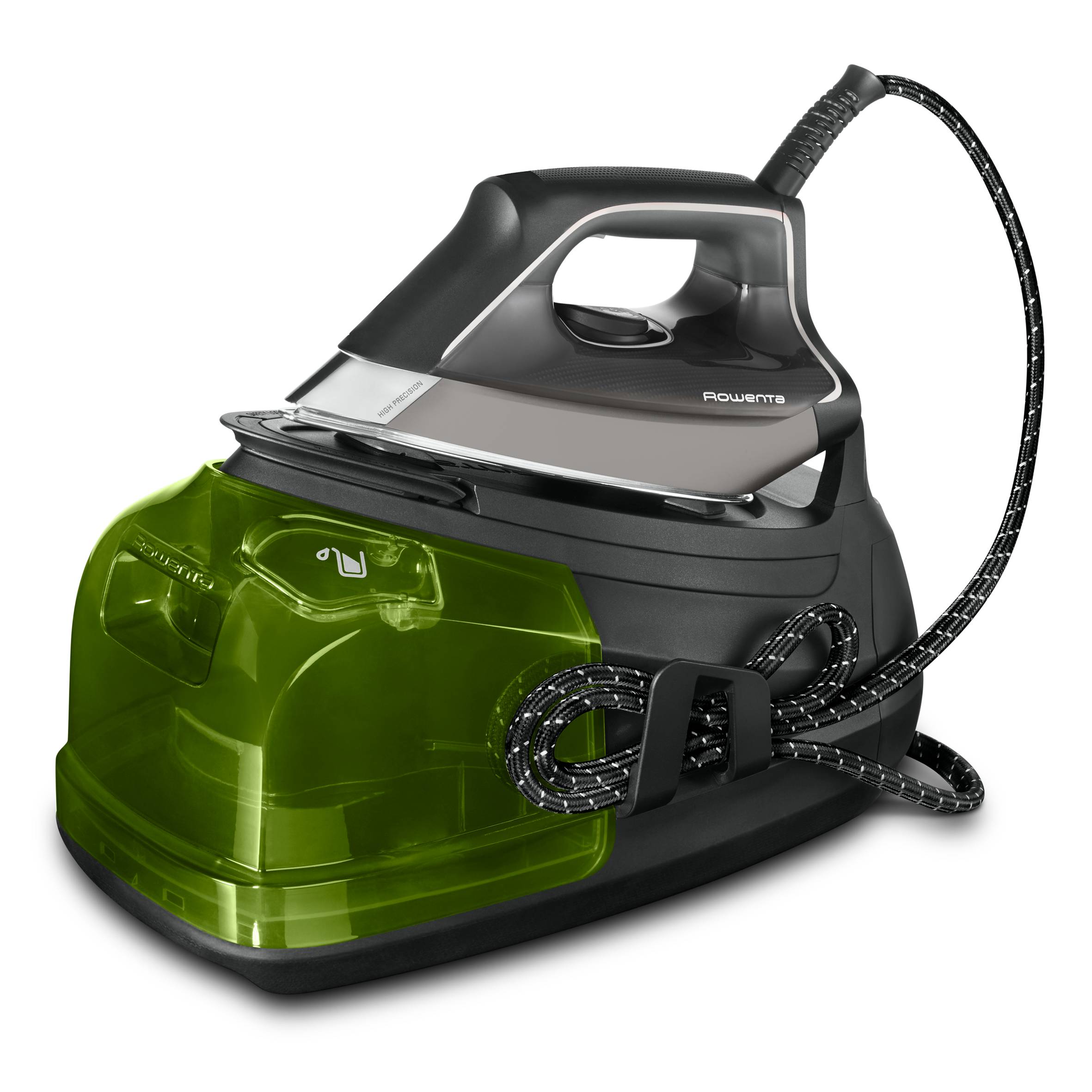 Perfect Steam Pro de Rowenta, Centro de planchado, 1,1L,  6,9 bares, Golpe de 450 g/min, Verde