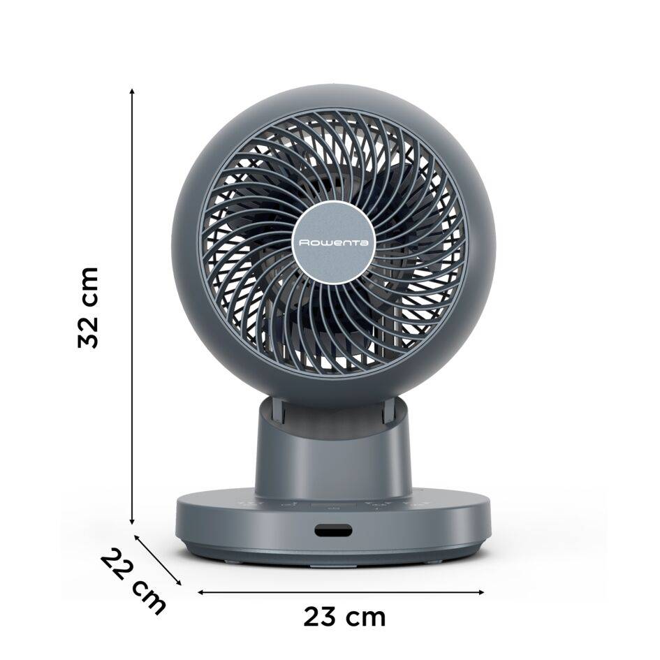 Turbo Swift Compact de Rowenta, Ventilador de mesa,  frescor intenso, oscilación automática