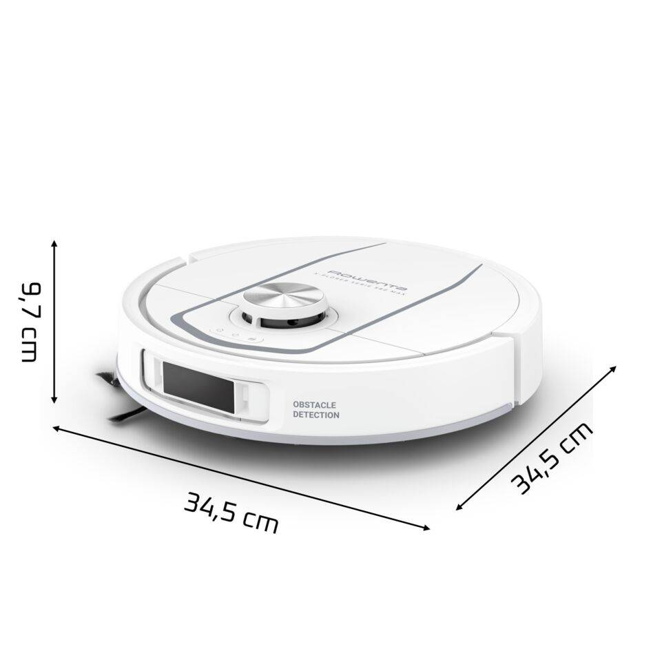 X-Plorer Serie 580 Max de Rowenta, Robot aspirador, lavado y secado automáticos de mopas, estación de vaciado automático de la suciedad, navegación inteligente