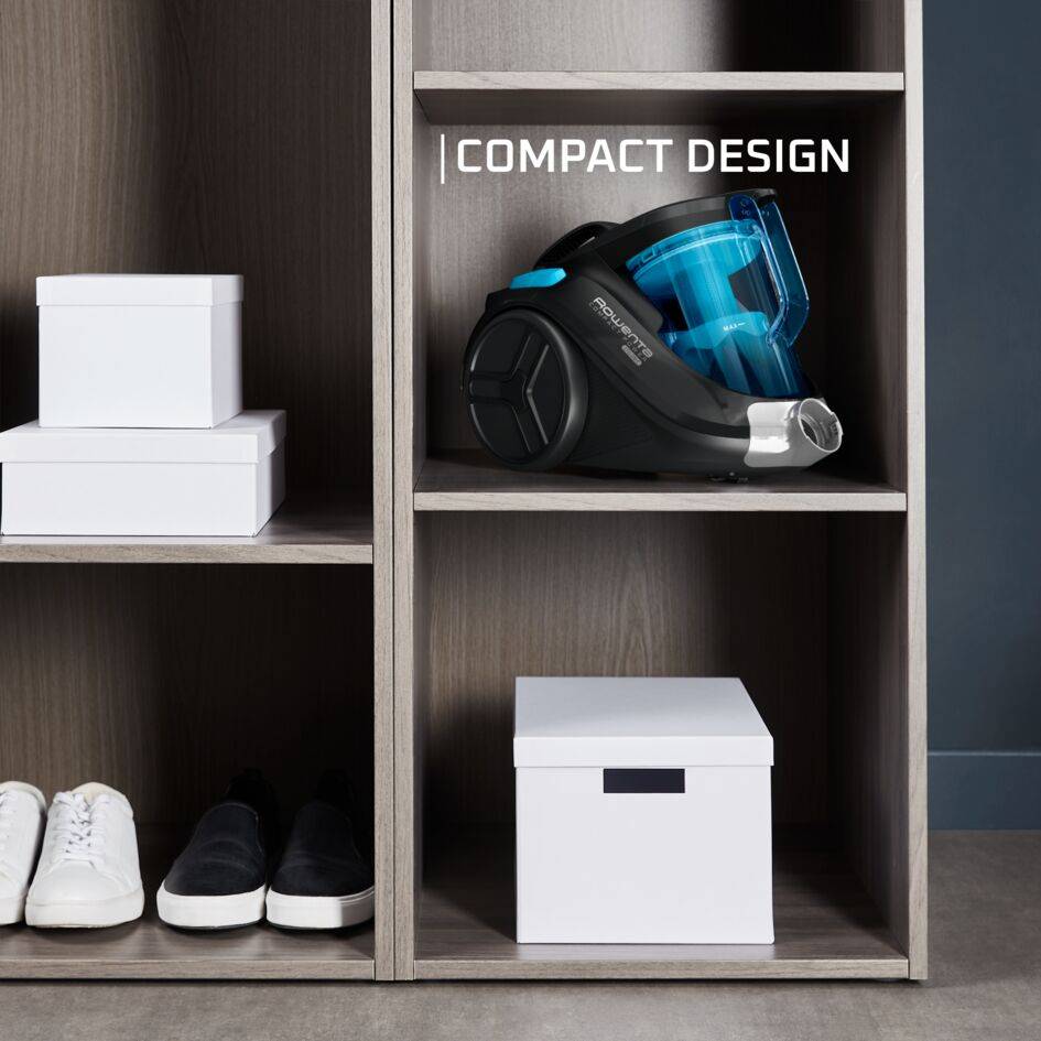 COMPACT POWER CYCLONIC CLASSIC NEGRO Y AZUL + 2 ACCESORIOS