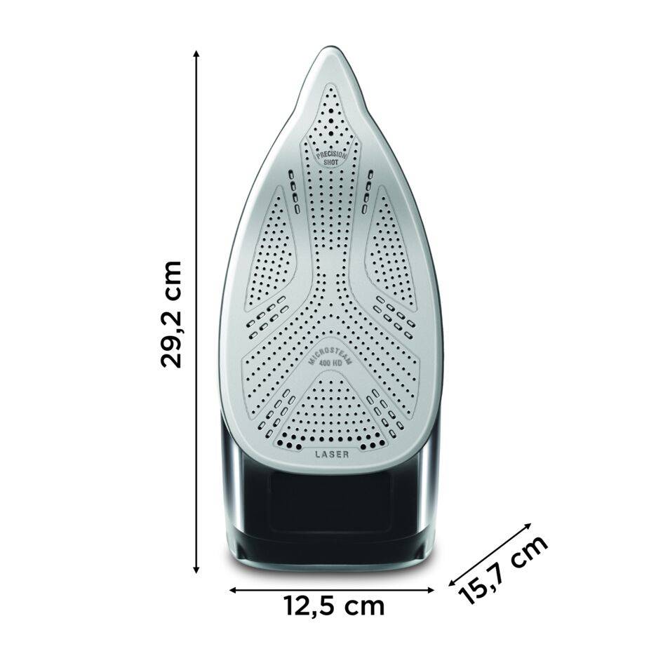 Pro Master de Rowenta, Plancha de vapor, Gran distribución del vapor, Golpe de vapor de 200 g/min, Negra