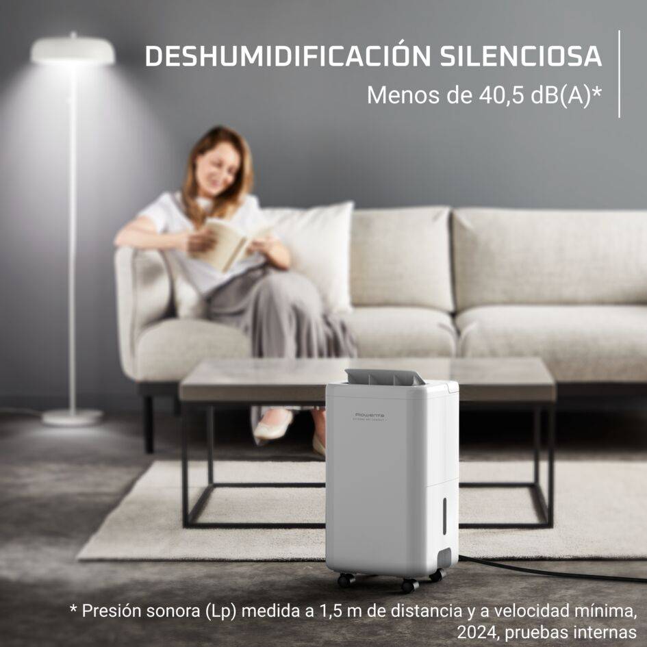 Extreme Dry Compact + de Rowenta, Deshumidificador, Elimina hasta 16 L de humedad al día