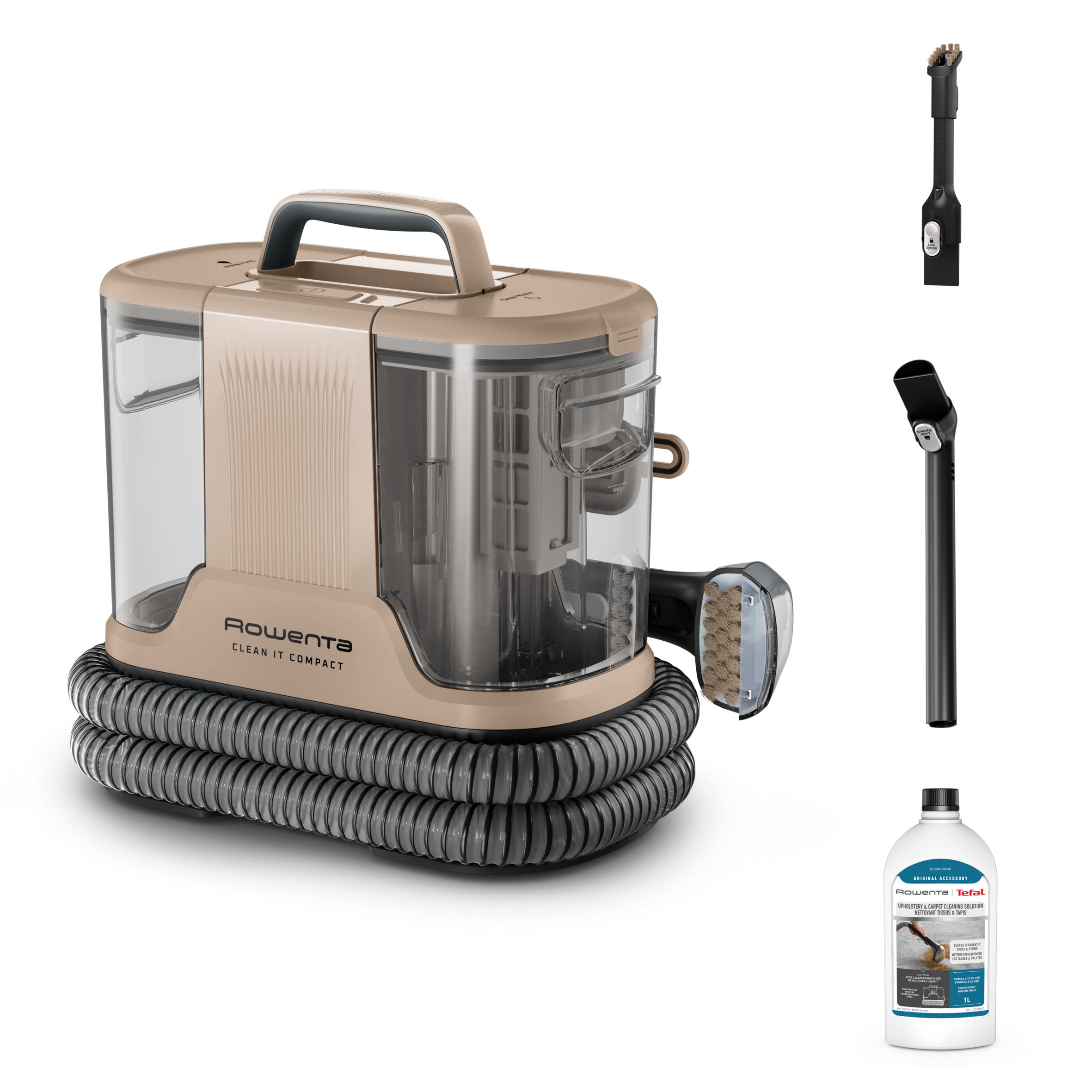 Clean It Compact de Rowenta, Aspirador de tapicerías, Limpieza rápida de derrames y manchas, compacto, hasta 11,5&nbsp;kpa, 400&nbsp;W