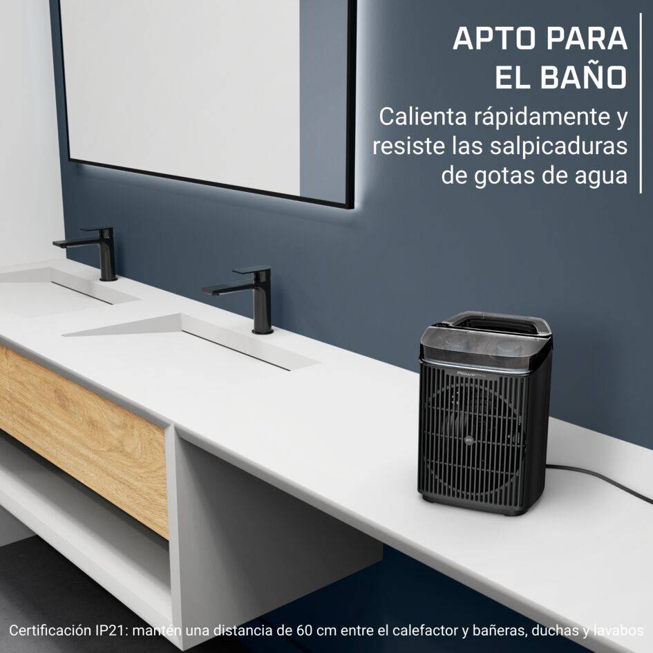 Intense Comfort Aqua de Rowenta, Calefactor de baño seguro, silencioso, 2400&nbsp;W de potencia