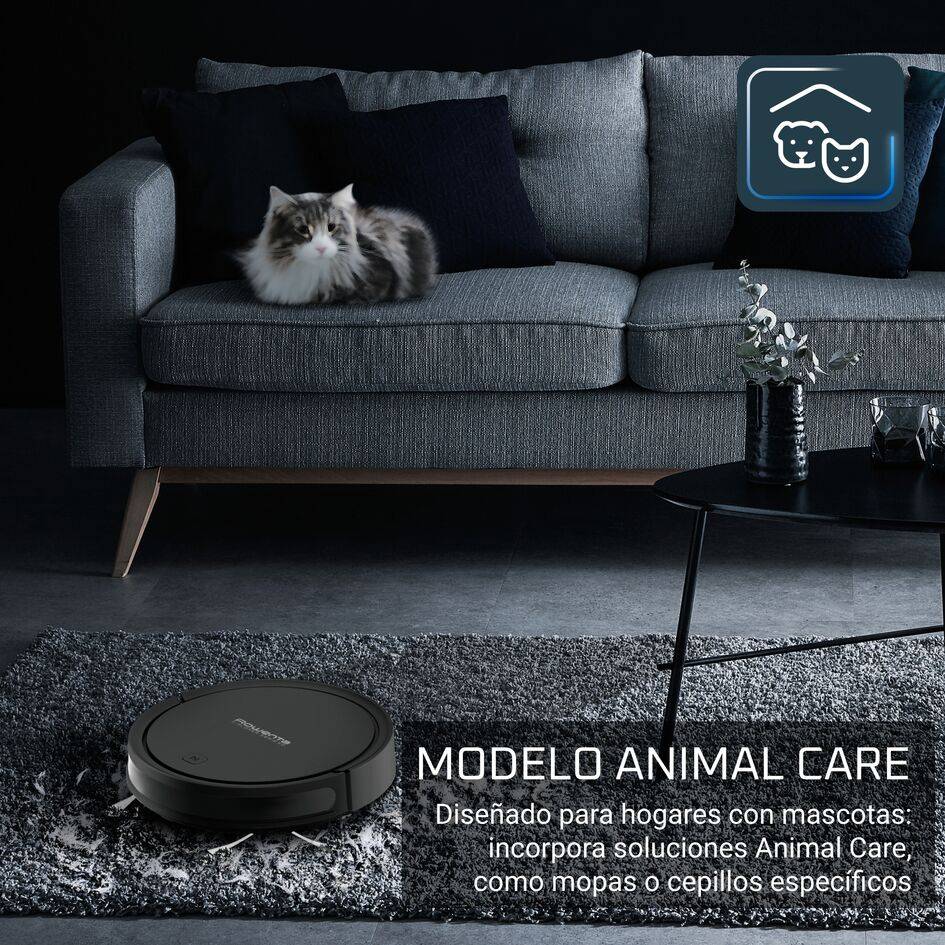 X-Plorer serie 50 de Rowenta, Robot aspirador, Navegación Inteligente, Acción de Limpieza 4 en 1, Animal Care