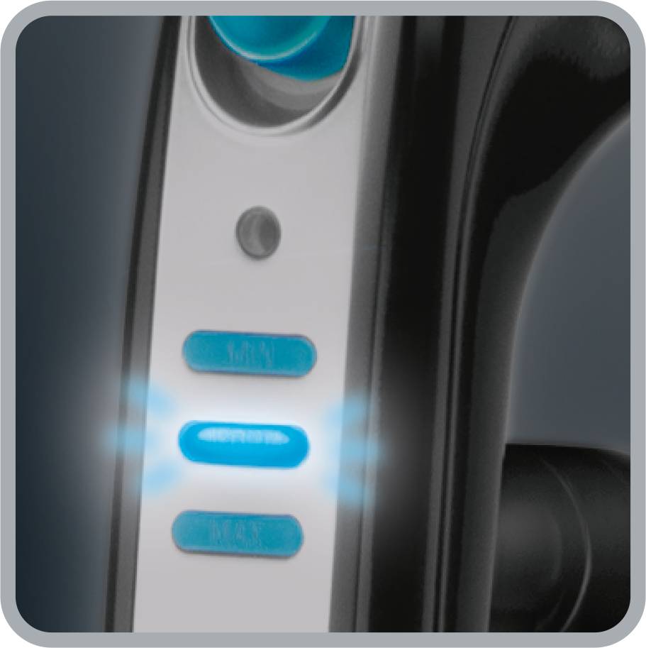 CLEAN & STEAM NEGRO Y PLATEADO