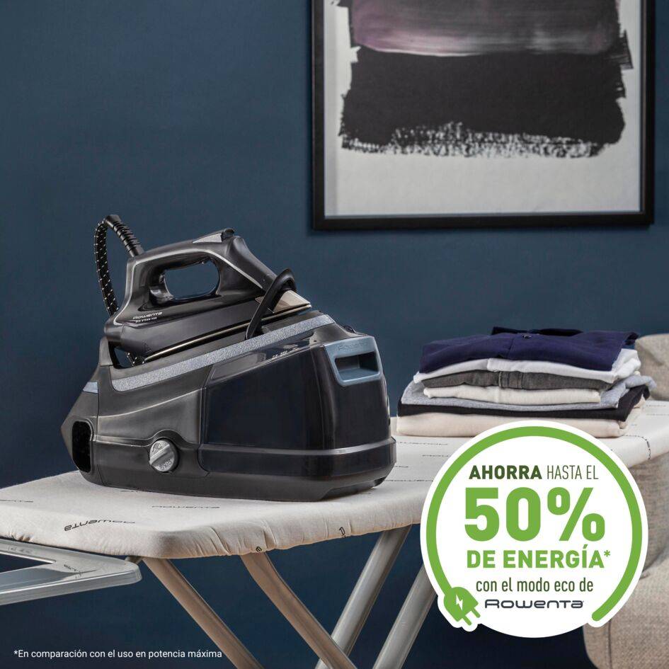 Eco Steam Pro de Rowenta, Centro De Planchado, 7,8 Bares, Golpe 580 g/min, Salida De Vapor Continua De 150 g/min