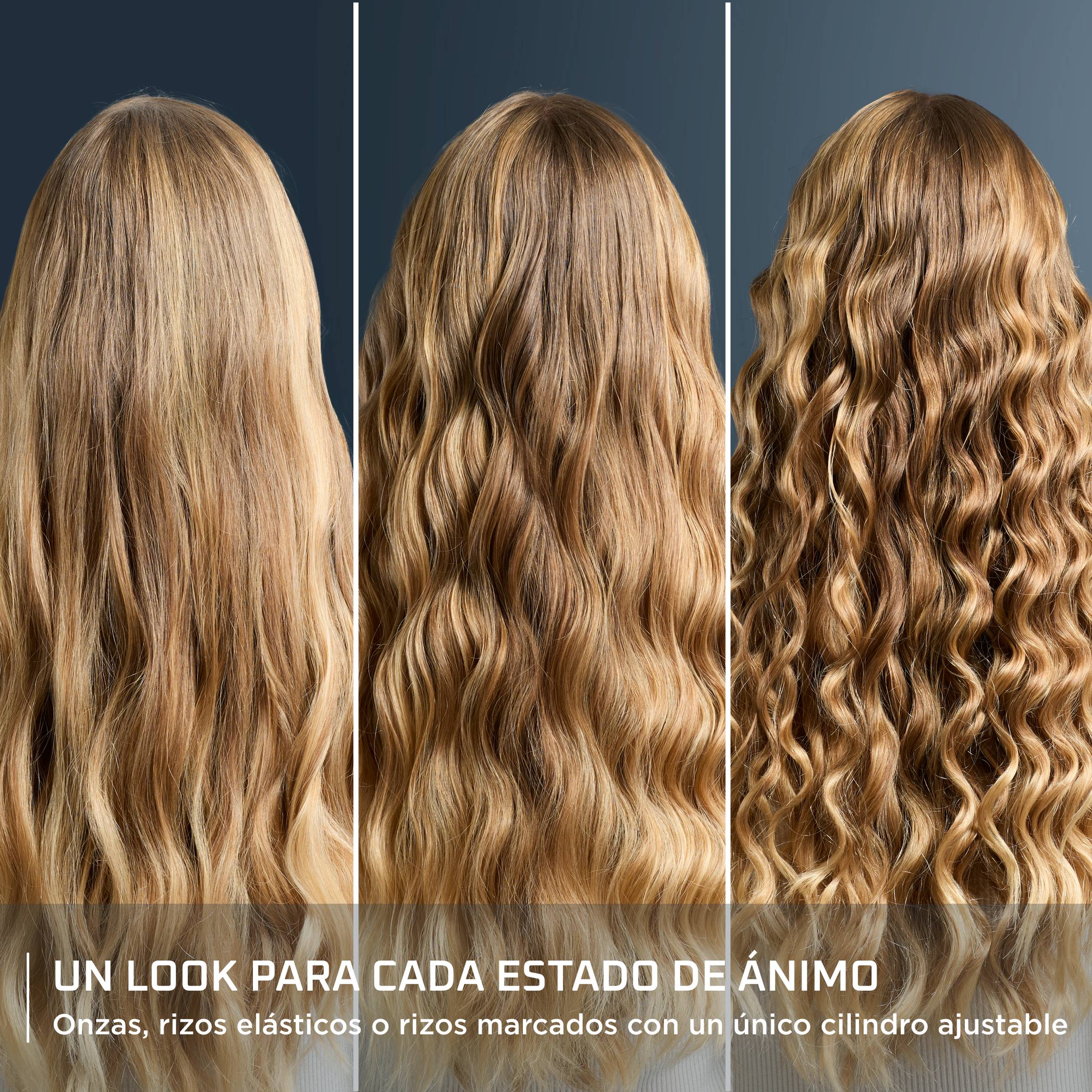 Twist Curl Ultimate Experience, Rizador de pelo, 4 ajustes, 3 tamaños de ondas, Tecnología con sensor, Barril ajustable