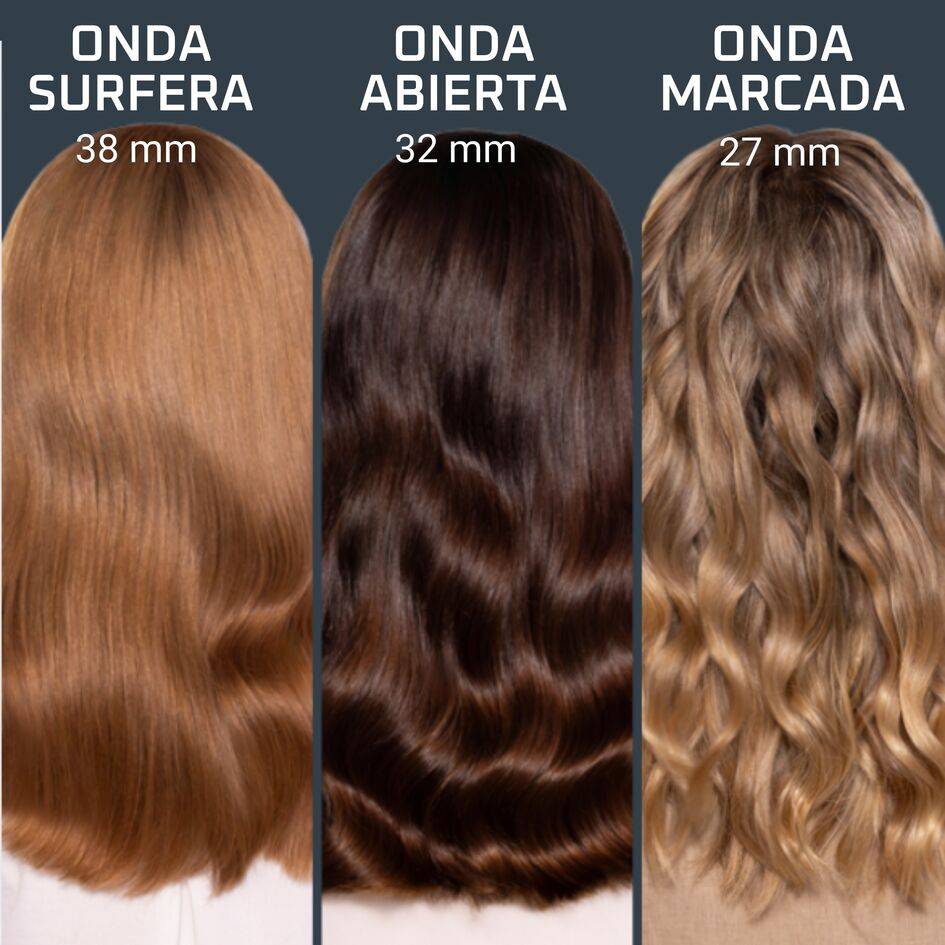 Twist Curl Ultimate Experience, Rizador de pelo, 4 ajustes, 3 tamaños de ondas, Tecnología con sensor, Barril ajustable