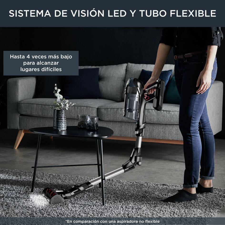 X-Force Flex 14,60 Animal Care de Rowenta, Aspiradora sin cable, 200 airwatts, 0,9 L, Pantalla Smart Control, Sistema Flex, Animal Kit