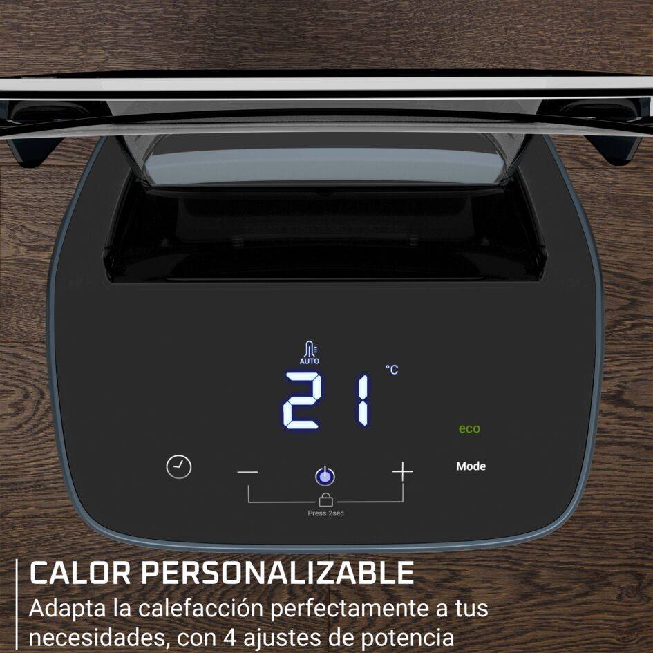 Intense Comfort + Aqua de Rowenta, Calefactor de baño, 2000 W, Tecnología Cerámica, Pantalla Digital, Ahorro energético